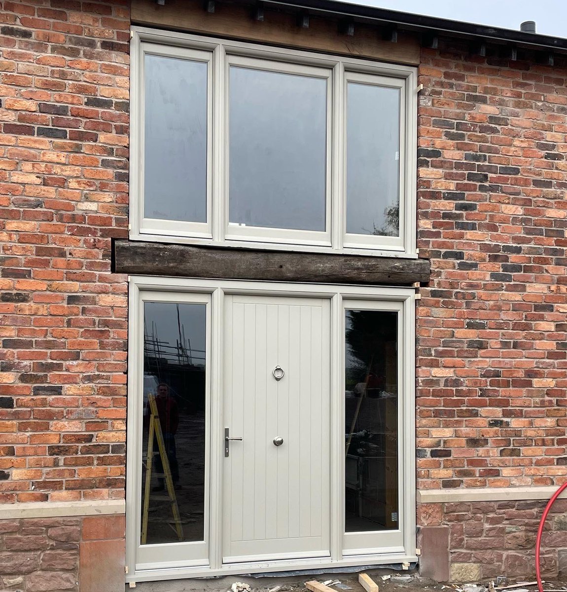 This morning we helped supply and fit this beauty. 

This stunning bespoke door and window was designed, drawn up and made by our team here at Sanderson brothers.