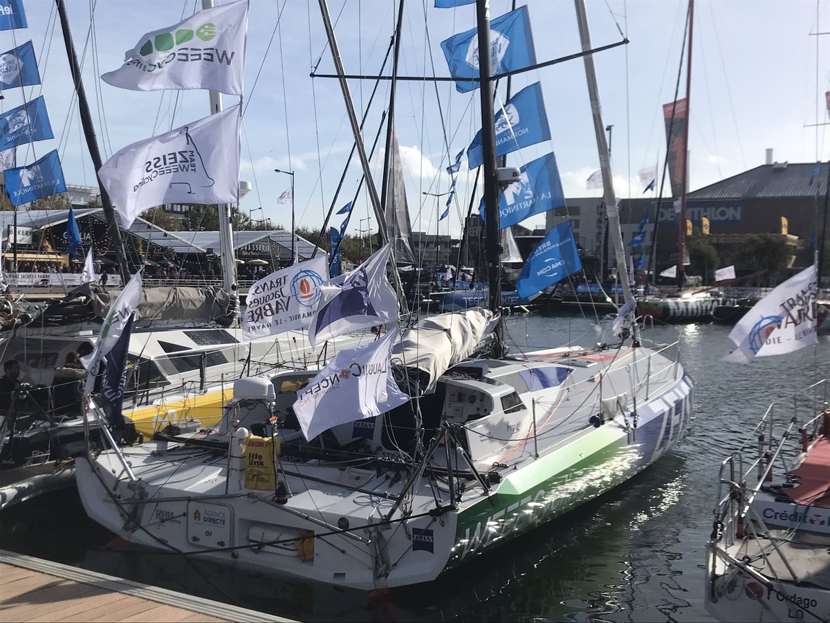 Le bateau de <a href="/PierrickLtz/">Pierrick Letouzé</a> <a href="/ZEISS_Group/">ZEISS Group</a> avant le départ @TransatJV en <a href="/AssoClass40/">Association Class40</a>

#TransatJacquesVabre #RouteDuCafe