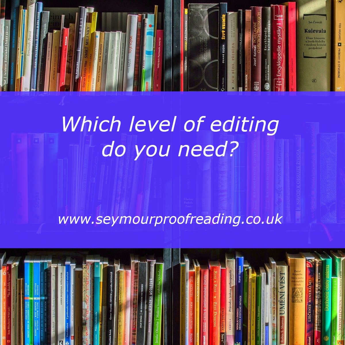 Did you know that there are four levels of editing? Which level of editing do you need?

Visit my website for more info: seymourproofreading.co.uk/which-level-of…

#AmEditing #Proofreading #CopyEditing #LineEditing #DevelopmentalEditing #WritingCommunity #SeymourProofreading