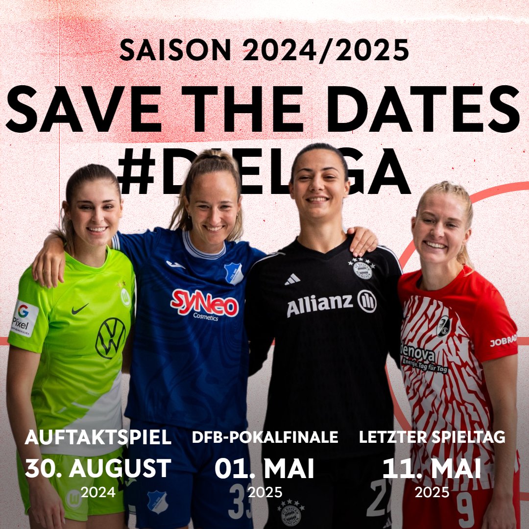 DFB_Frauen's tweet photo. 📅❗ Der @DFB hat die Rahmentermine für die Saison 2024/2025 beschlossen. Alle Daten findet ihr hier: 
➡️ https://t.co/L7lRTYGY6s

#DieLiga https://t.co/IouATHZiHF
