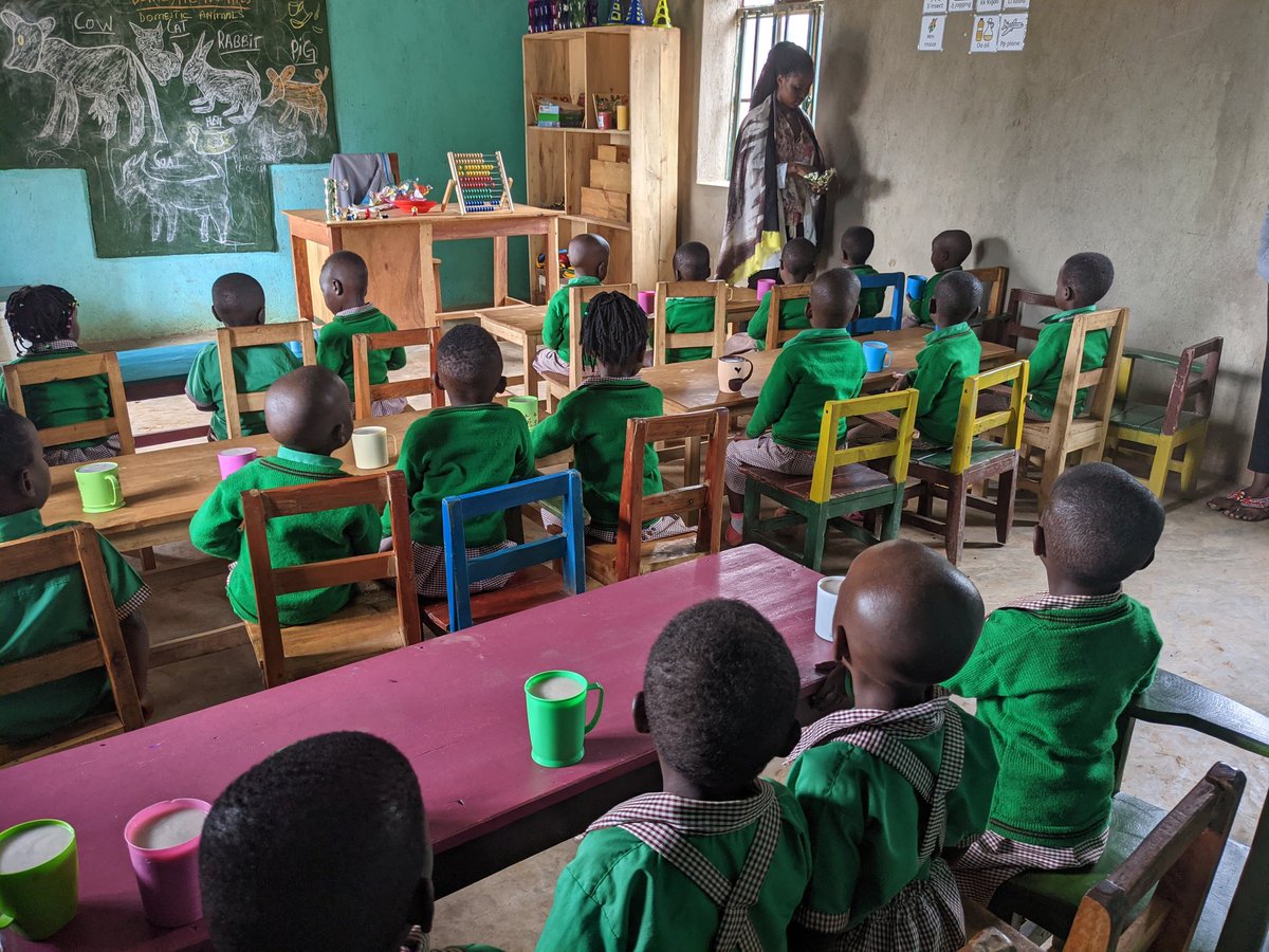 Starting the day with a warm bowl of porridge at school - because every child deserves a healthy breakfast. 🥣📚 #HirwaChildrenFoundation #EducationForAll #CommunityImpact