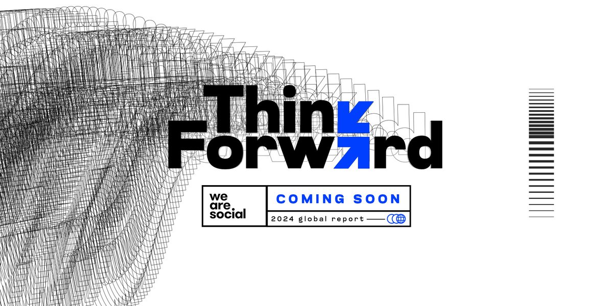 wearesocial's tweet photo. The trends are loading.

Think Forward 2024 - coming soon.

#ThinkForward2024 #ComingSoon
#WeAreSocial https://t.co/IH77Qo0aEl