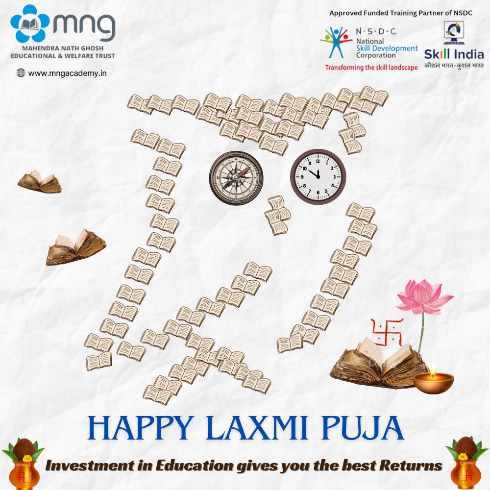 MNGAcademyNSDC's tweet image. #Happylaxmipuja #MNGacademy #MNG #Skilldevelopment #training #placement #skill #skilltraining