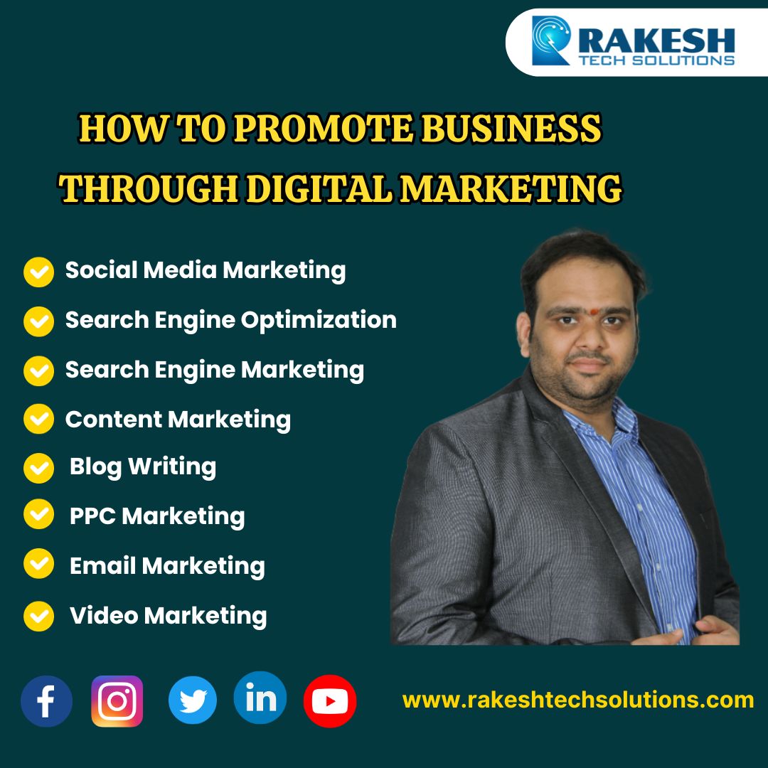 rakeshtechs's tweet image. How to promote business through digital marketing
rakeshtechsolutions.com
Our Services
Website Design & Development
Search Engine Optimization
Search Engine Marketing
Social Media Marketing
Content Marketing
Email Marketing
#rakeshtechsolutions #digitalrakesh #digitalmarketing