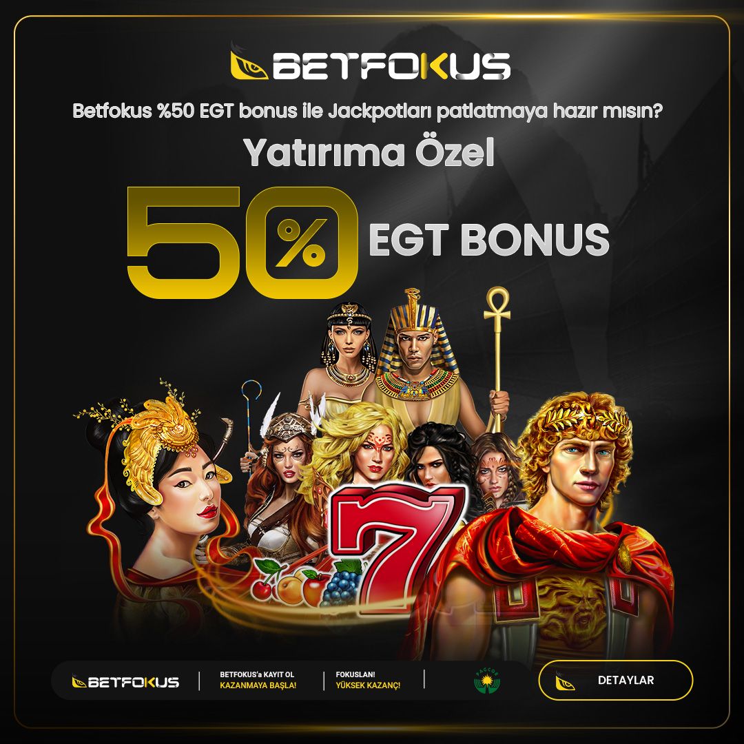 ☘️BETFOKUS'TA EGT JACKPOT  SENİ ÇAĞIRIYOR 

🔥Minimum 100 TRY Maksimum 500 TRY %50 EGT Bonusu ile Kazancınız hazır🔥

👉Hemen Yatırımını Yap Kazanmaya FOKUSLAN‼️