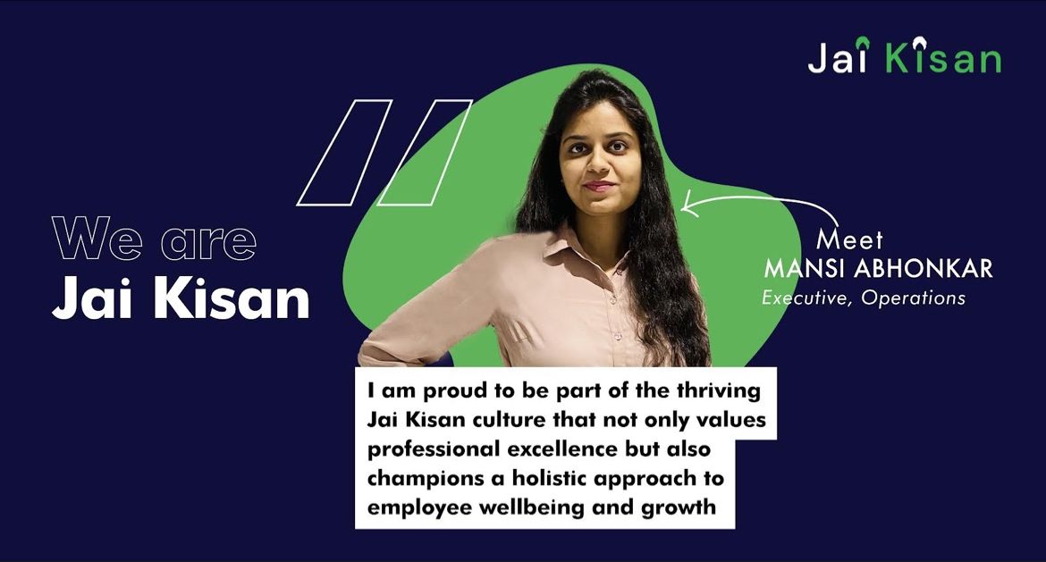 Reflecting on her journey, Mansi Abhonkar, part of the #Operations team at Jai Kisan, says the support and opportunities she received considerably shaped her professional #growth: linkedin.com/feed/update/ur…

Want to #Build4Rural like Mansi? We're #hiring: apply.workable.com/jai-kisan-3/