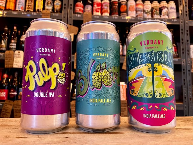 🆕🏴󠁧󠁢󠁥󠁮󠁧󠁿 Three of Verdant’s OGs. It’s been a while since I had any of these in the fridge… Pulp DIPA, and two IPAs - Bloom and Neal Gets Things Done. Available for delivery, Click & Collect, or over the counter. See our ever-changing range of IPAs on the website.