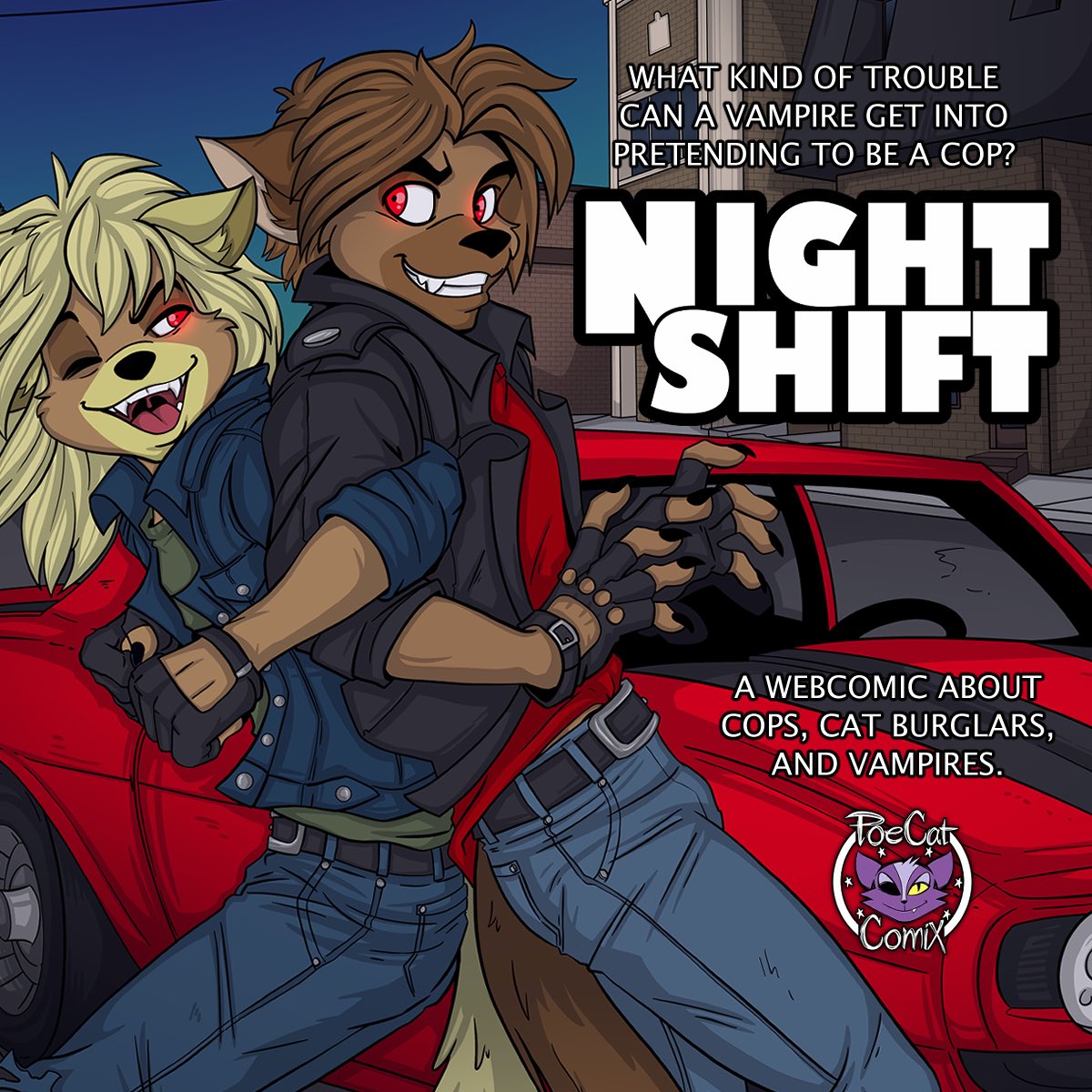 Working the NIGHTSHIFT can lead to all sorts of bumps in the night. From cat burglars to vampires, the city never sleeps. A webcomic full of cats, action, crime and fun. Oh and of course a vampire or two. #webcomic READ: globalcomix.com/c/nightshift BUY: sanddragonpress.com/nightshift/