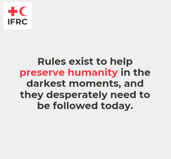 ifrc's tweet photo. The dramatic escalation of hostilities in Israel and Occupied Palestinian Territories led to immense suffering.

Civilians - including women and children, the elderly, and the wounded and sick - are currently paying the highest price.

Civilians must be respected and protected. https://t.co/apQmAUDWnG