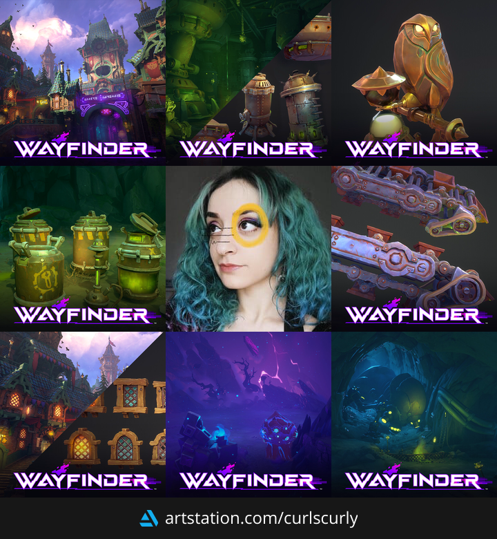 It's the first time I've added works I've done for a game to my Portfolio this year!! Excited to keep expanding, soon with personal stuff too💜 #ArtStationDay artstation.com/curlscurly