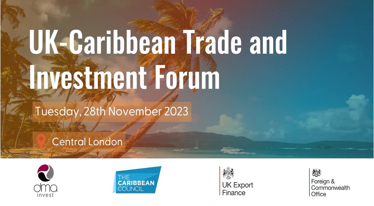 DMA (@dma_tweet) on Twitter photo Registration for this year's inaugural high-level 15-nation UK-Caribbean Trade and Investment Forum is now open. We are currently accepting one registrant per company: na.eventscloud.com/ereg/index.php…
#UKCaribbeanTradeandInvestmentForum Registration for this year's inaugural high-level 15-nation UK-Caribbean Trade and Investment Forum is now open. We are currently accepting one registrant per company: na.eventscloud.com/ereg/index.php…
#UKCaribbeanTradeandInvestmentForum