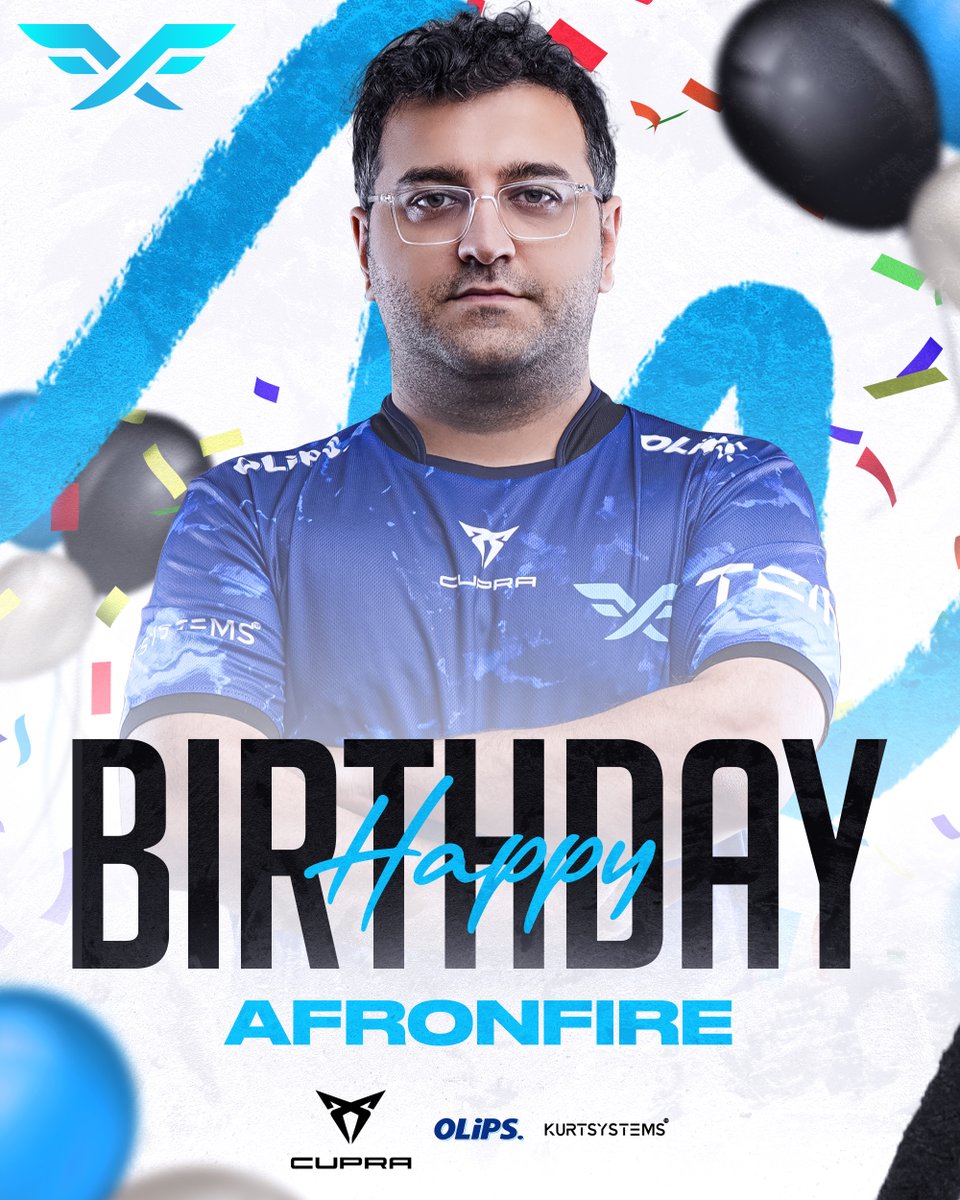firefluxesports's tweet photo. Bugün VALORANT takımımızın değerli koçu Hakan "afr0nfire" Pınarbaşı'nın doğum günü. 🎂

İyi ki doğdun büyük adam, birlikte nice senelere @Afr0nfire! 🎉 https://t.co/qXDjJFVJw4