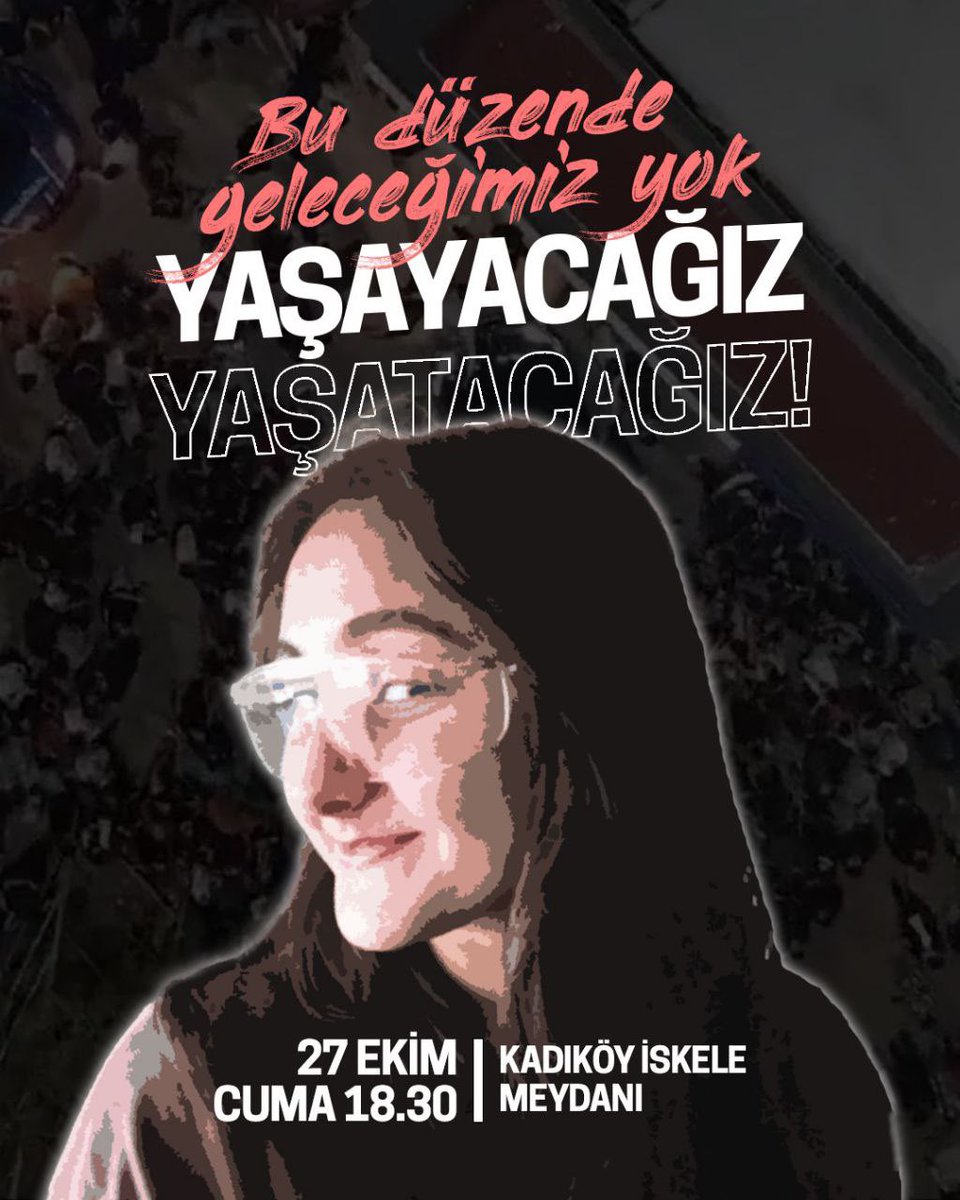 taumeclis's tweet photo. Zeren için bu akşam saat 18:30'da Kadıköy iskelede olacağız.

İhmallerin, barınma sorunlarının, geleceksizliğin, intiharların hakim olduğu bir iklimde, hesap sormak hepimizin görevidir.

Artık eksilmeyeceğiz!
#ZerenErtaş https://t.co/hRZPIzjWZe