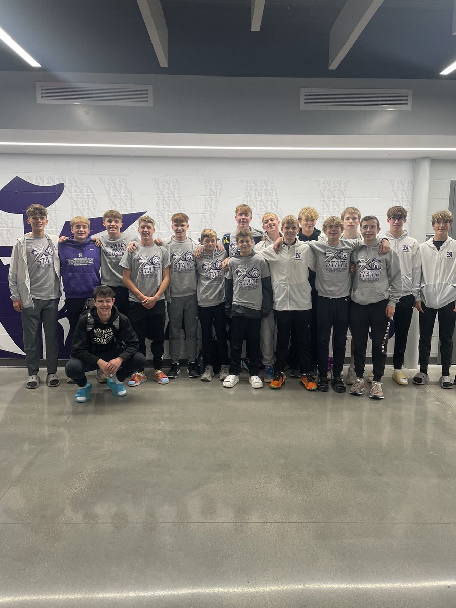 NorwalkBoysXC's tweet photo. And we’re off!  Next stop Fort Dodge for Iowa State Championship XC meet.  #BeAWarrior https://t.co/0229tKYi4k
