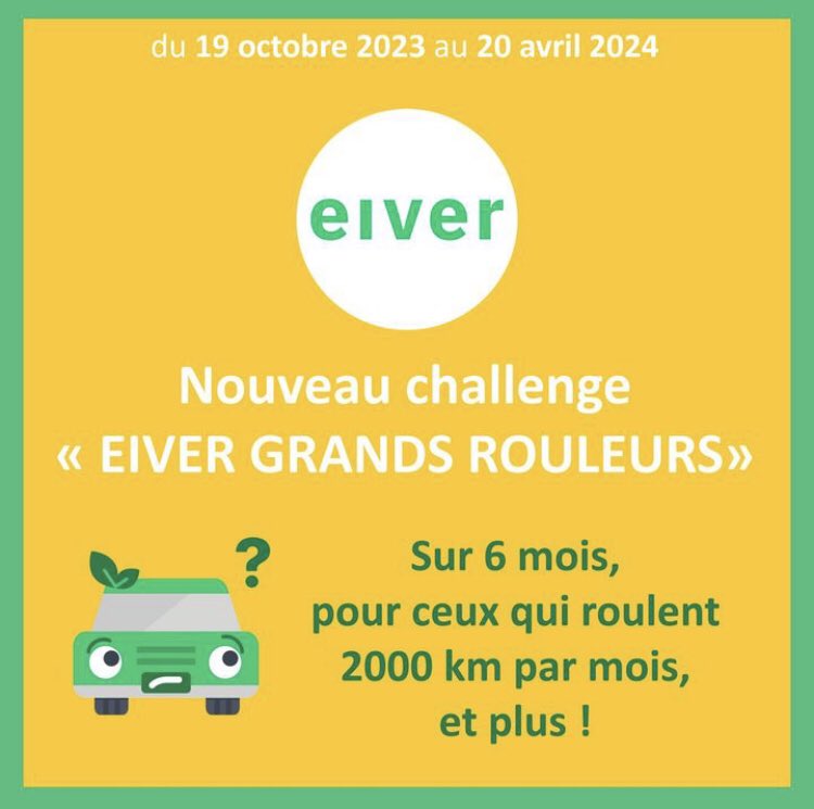 Vous roulez beaucoup ? Adopter l’éco conduite pour réduire votre consommation de carburant et limiter vos émissions de CO2! Rejoignez le challenge « Grands rouleurs » <a href="/follow_eiver/">eiver</a> et mesurez vous aux meilleurs ! 😇