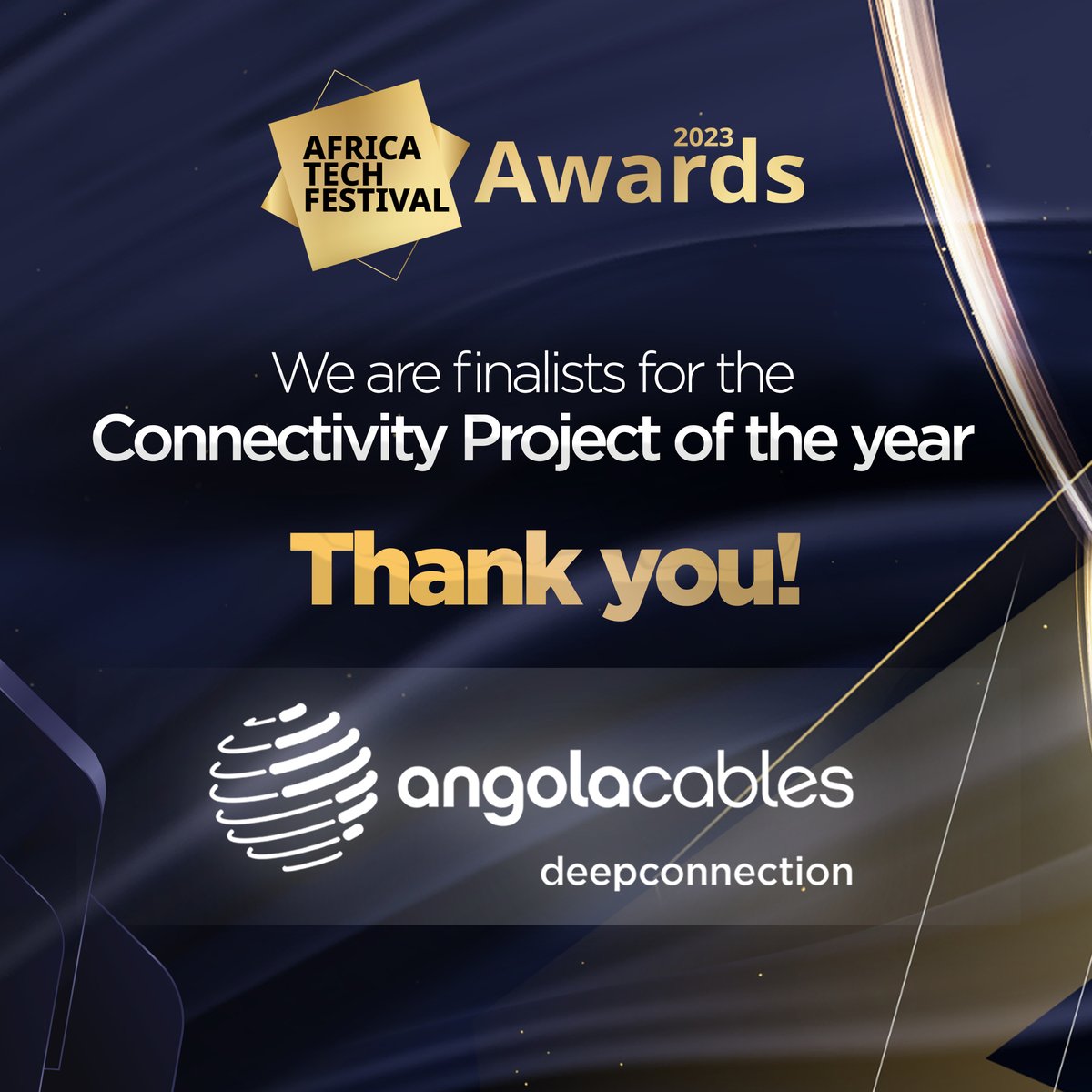 angola_cables's tweet image. We have made the finals of the Africa Tech Festival Awards 2023! 

Our Global Data Center Interconnection (GDI) solution is a finalist in  the "Connectivity Project of the Year". Thank you for your support and for all your votes.

#globalpresence #localbusiness