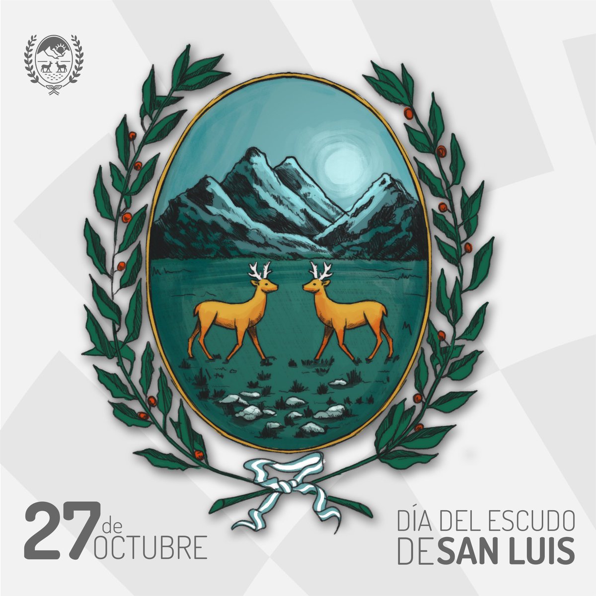 #Efemérides 

📅 27 de octubre: Día del escudo de San Luis 🦌⛰️