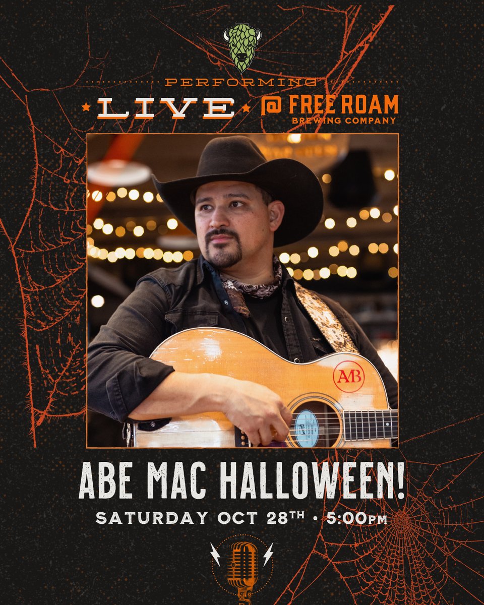 FreeRoamBrewing's tweet photo. No tricks, just treats at Free Roam Brewing this Halloween weekend! 🎃

Enjoy live music, tasty delights from food trucks, and cold brews. 👻 Gather your ghouls and join the festivities! https://t.co/GdixRPymkm