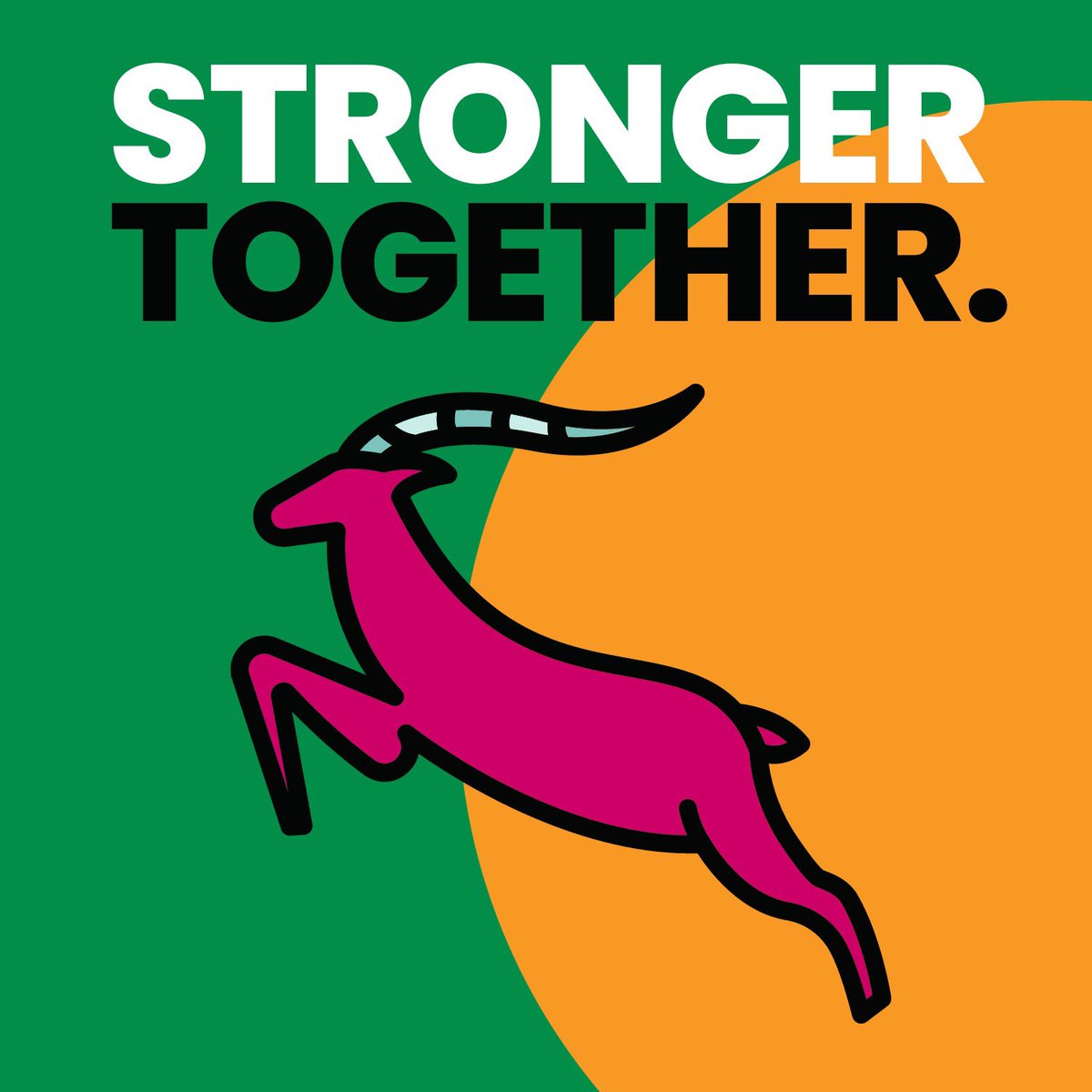 ProjFlamingo's tweet photo. From one team to another 💚

Today we trade our Pink for the Green and Gold because nobody knows better than us that we truly are stronger together. We are witness to the grit, resilience, compassion, and generosity of South Africans every single day. 

We believe in you, Bokke! https://t.co/C5GeVzxVOB