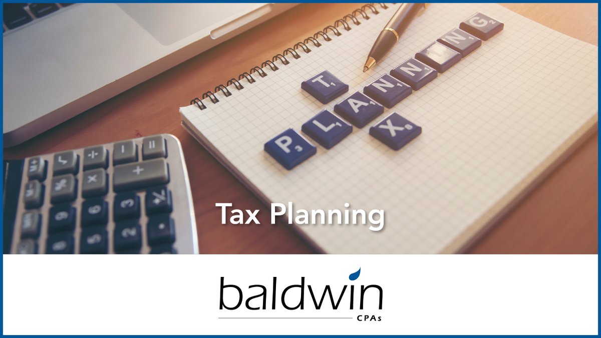 baldwincpas's tweet photo. As we near the end of the year, there is not a better time to start planning for the next tax season. Contact our team today to get started. https://t.co/2pnTfV6COU
#taxplanning https://t.co/HbNPoBYwLr