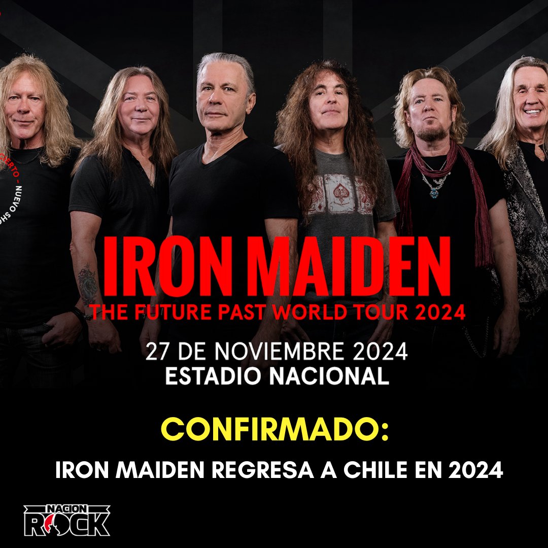Nacion_Rock's tweet photo. Una esperada noticia que al final se concreta. Acá los detalles: 🤘🔥🙌https://t.co/QSmvEMp8bK

#IronMaiden #Chile https://t.co/nS2yFaGgxG