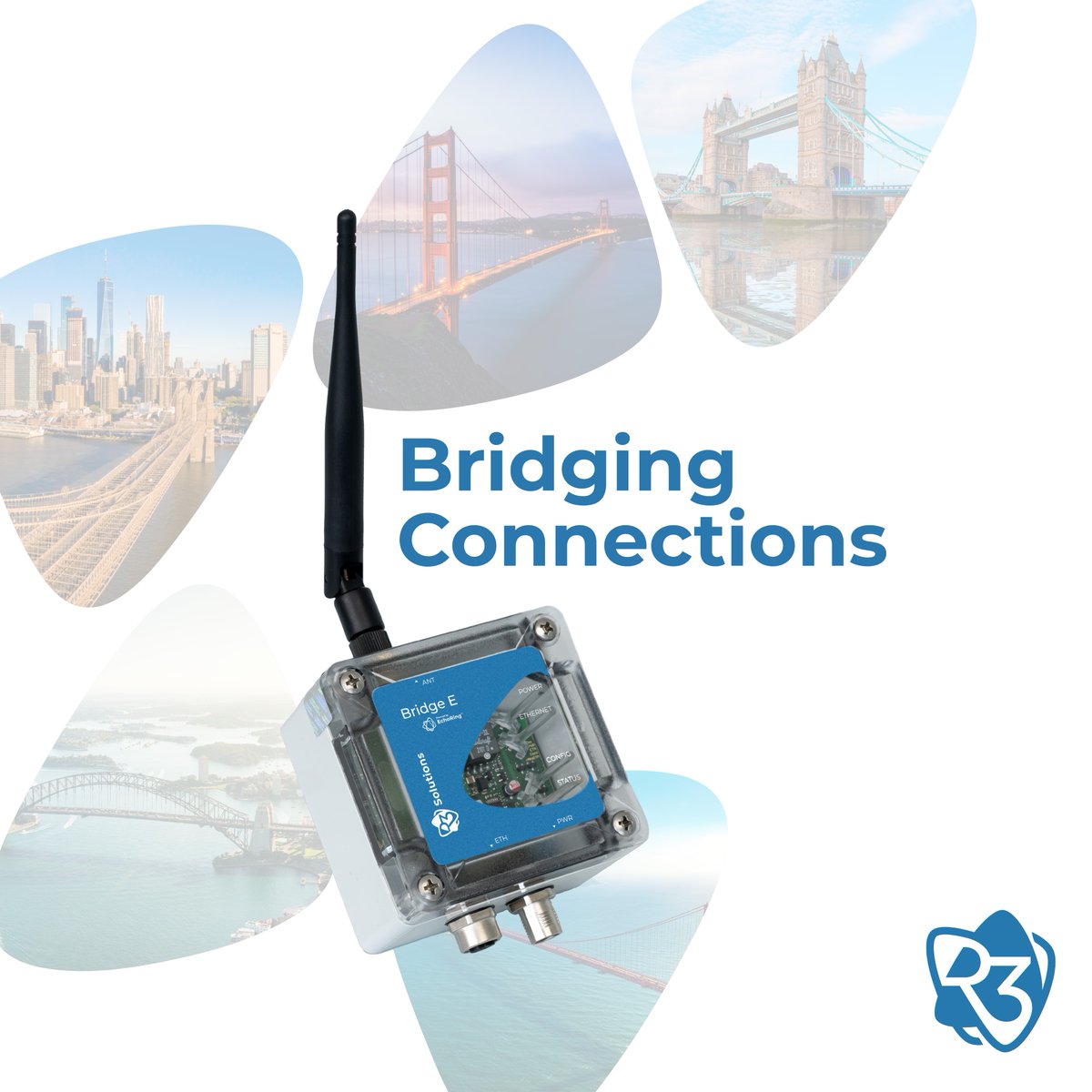 Drumroll, please! Get ready for our latest campaign! What do town bridges and our Bridge E have in common, what not – and why did we name our product Bridge E?  Join us on a trip around the world.
#urllc #industrialautomation #wirelessafety #echoring #r3solutions #bridge_E