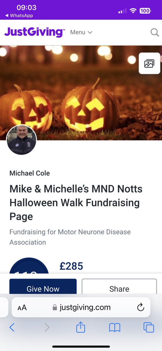 MNDNotts's tweet photo. @MNDNotts Chair @nottmmike is off to London tomorrow to do the Halloween Walk to raise funds for the local branch! https://t.co/4uUCDSHzQ7