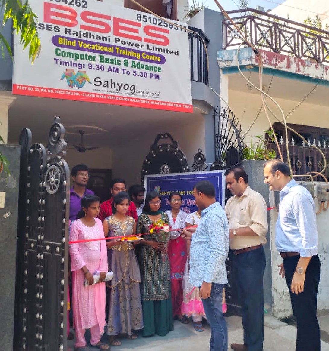 SahyogCare4You's tweet photo. #SahyogCare, supported generously by #BSES, is proud to announce the grand opening of our #blindvocationaltraining Center in Najafgarh on October 25th, 2023.
#Divyangjans #vocationaltraining #computerknowledge #padegaindia #ministeryofeducation #BPRL #organindia #amritkal https://t.co/0uA83FSJmQ