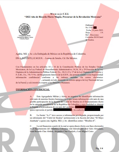 WRadioColombia's tweet photo. #ExclusivaW | El documento de inteligencia mexicana que vincula a la familia Char con el Cartel de Sinaloa https://t.co/giUO7yrW4M