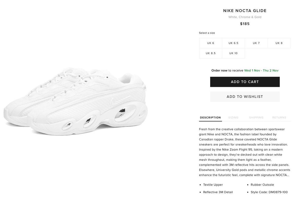 SOLELINKS's tweet photo. Ad: Dropped via End
Nike NOCTA Glide 'Triple White'
=> https://t.co/xuaCoF90mq https://t.co/Sl2BD0ZZv8