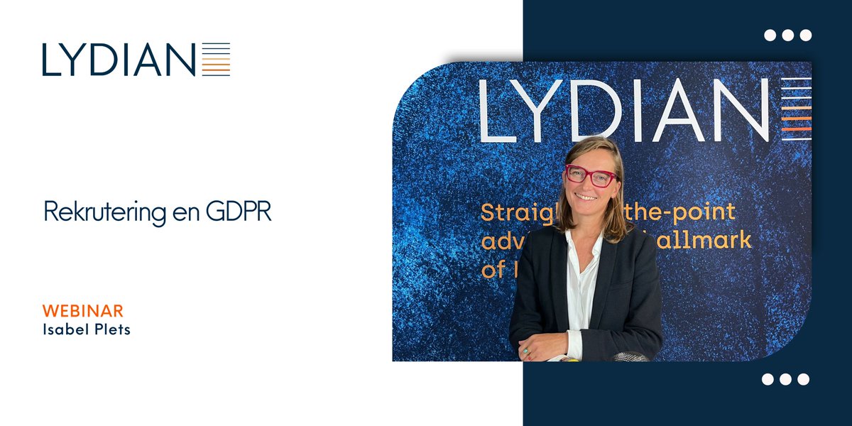 Het Employment departement organiseert een interessante reeks van webinars over HR en GDPR. De eerste, "Rekrutering en GDPR" vond gisteren plaats. 

Hartelijk dank aan alle deelnemers!

#Lydian #employment #recruitment #GDPR #law