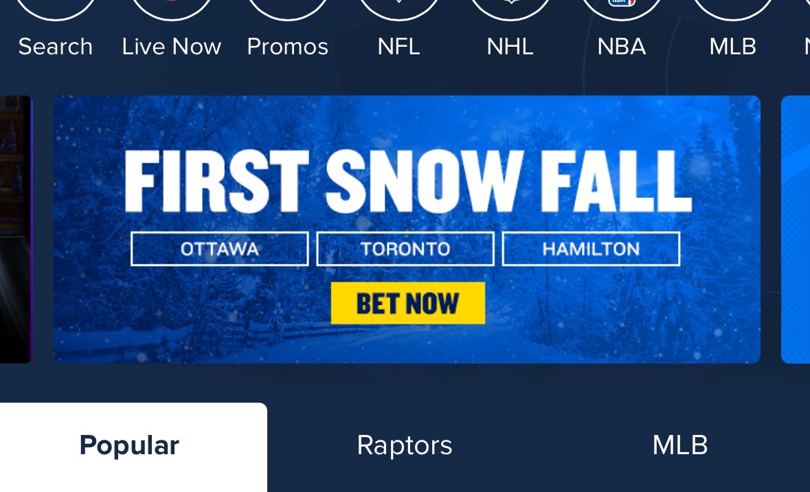 scader_'s tweet photo. Alright, betting apps are getting outta hand. Betting on the first snow fall is wild. https://t.co/SNRoZfoLtz