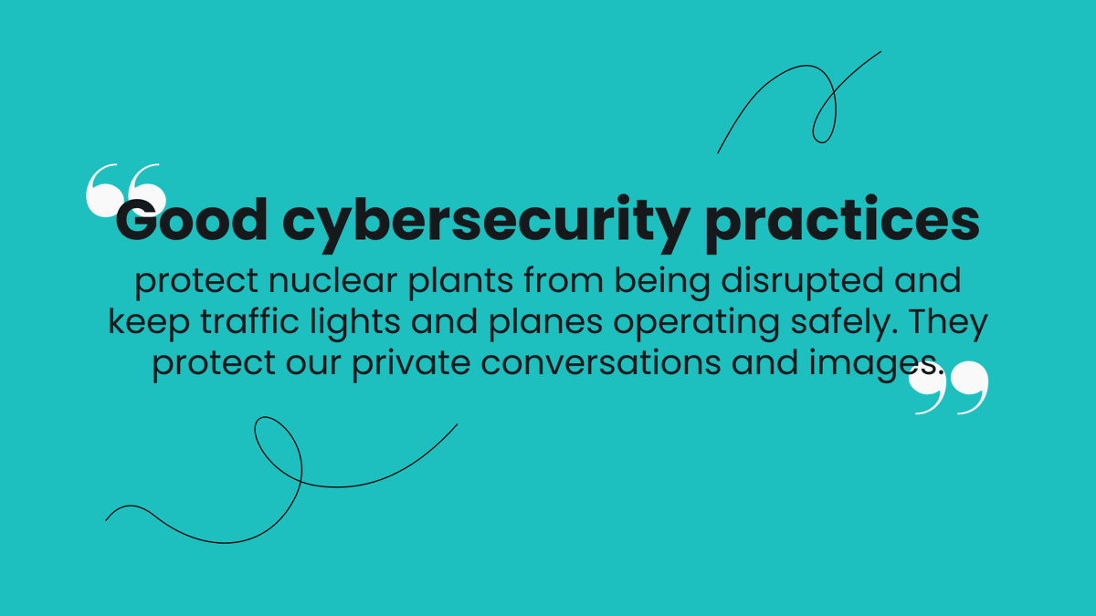 How widely can #cybersecurity practices be applied? 🤔 It’s pretty much everywhere as cybersec extends far beyond your online safety. Diego Naranjo, Head of Policy for European Digital Rights, says: