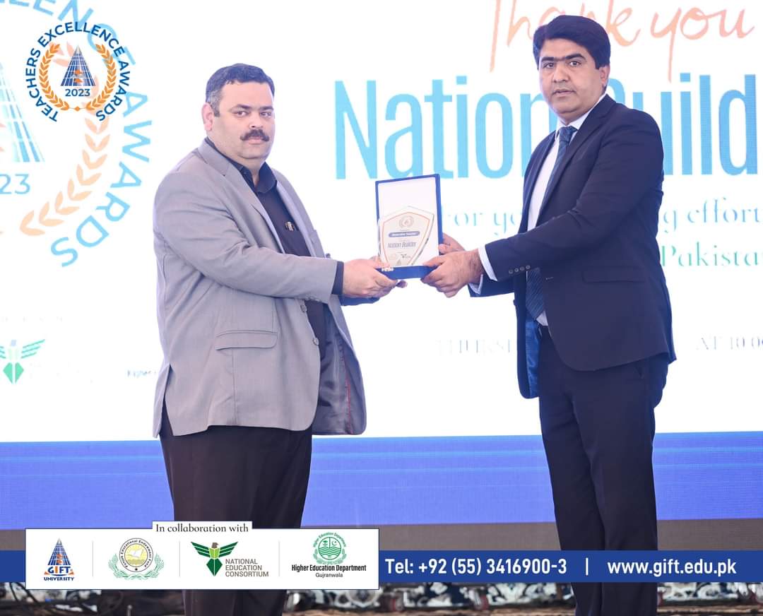 PremierLawColle's tweet photo. "Celebrating Excellence in Education:” Honoring our dedicated teachers who have earned well-deserved awards under Teachers Excellence Awards 2023 Organized by National Education Consortium (Higher Education Department) held at Gift University. 🏆

#TeachersOfExcellence #premiers https://t.co/K3bLzzFnFp