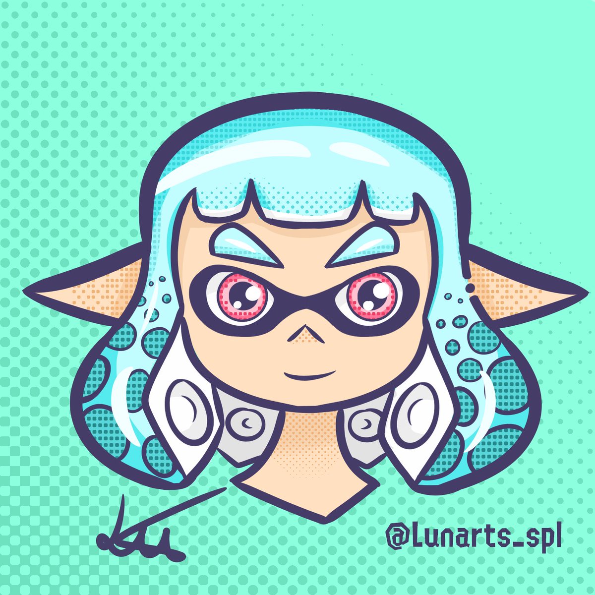 YEAHHH I'm back! Drew this recently, trying out a new artstyle 👀

#splatoonart
