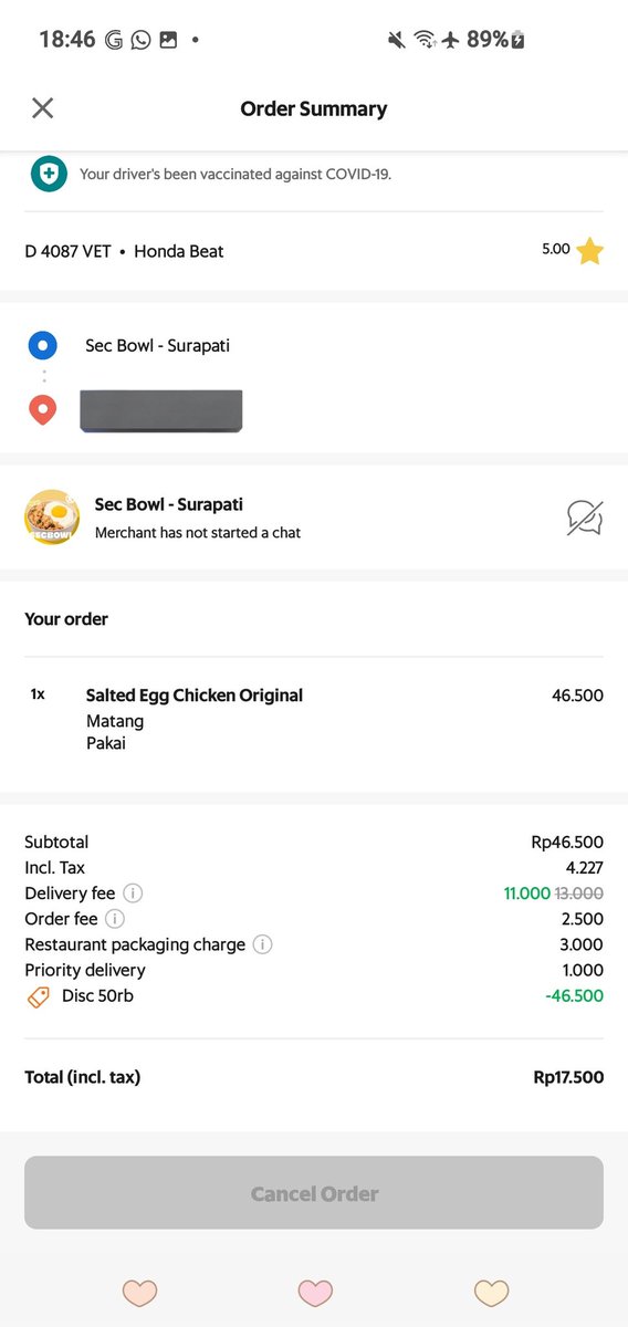 dapet lagii free meal nya grab <a href="/GrabID/">Grab Indonesia</a> ❤️ . kali ini bukan buat sayaa tapi buat temen. karna didaerah saya cm 1 resto doang yg ikut program promo nya dan tadi siang udah order 😂