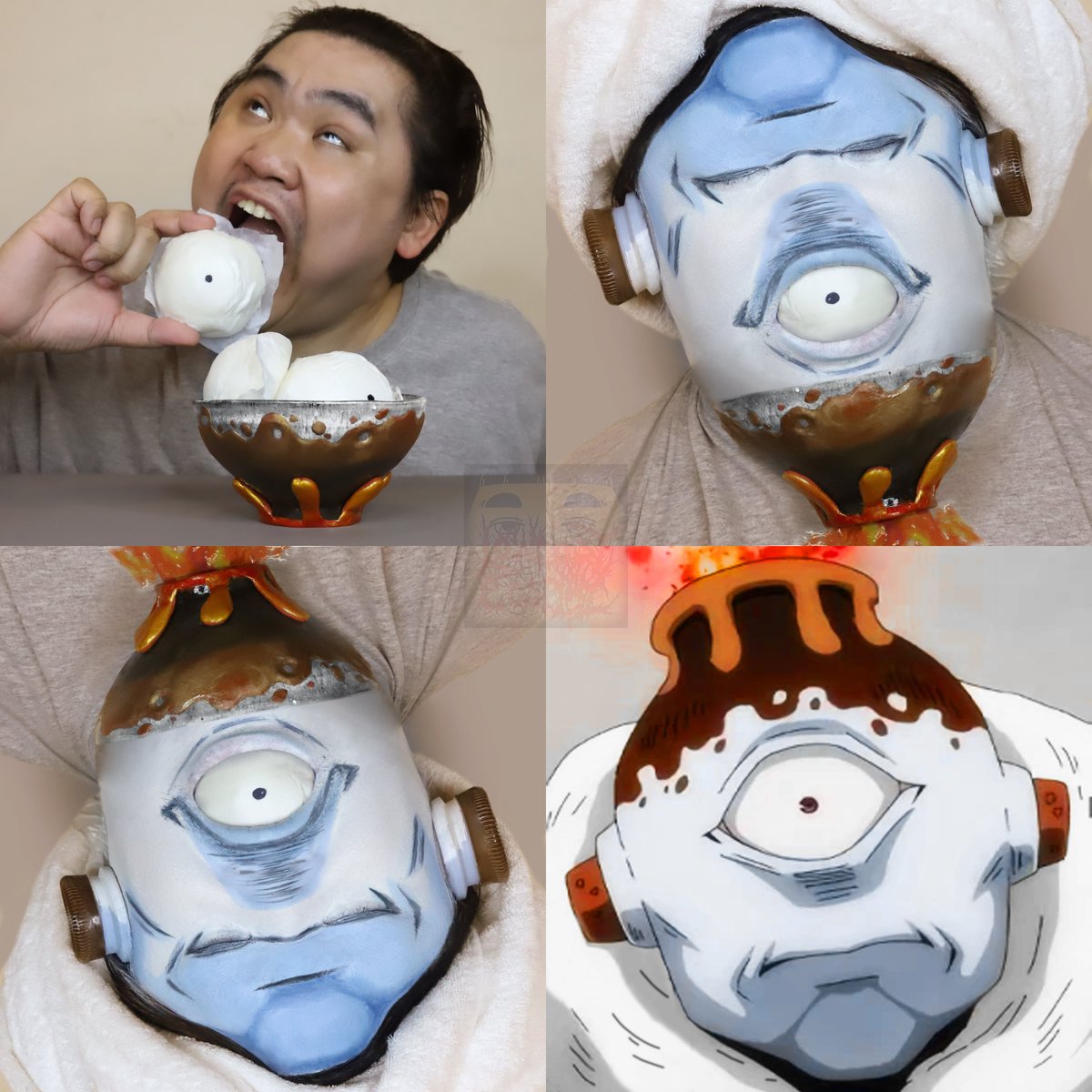 LOWCOSTCOSPLAY's tweet photo. JOGO

#Lowcostcosplay #jogo #jujutsukaisen #siopao #makeup #art #manga #delicious https://t.co/MCL5wZ27Dt