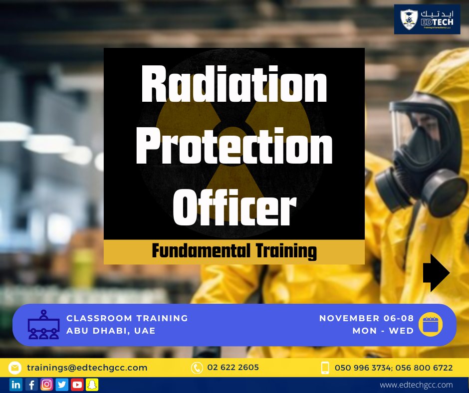 edtech_training's tweet photo. #radiationprotection #radiationprotectionofficer #rpo #radiationsafety #healthandsafety #safetytraining #safetyatwork #classroomtraining #edtech https://t.co/0rjvdV0vTO