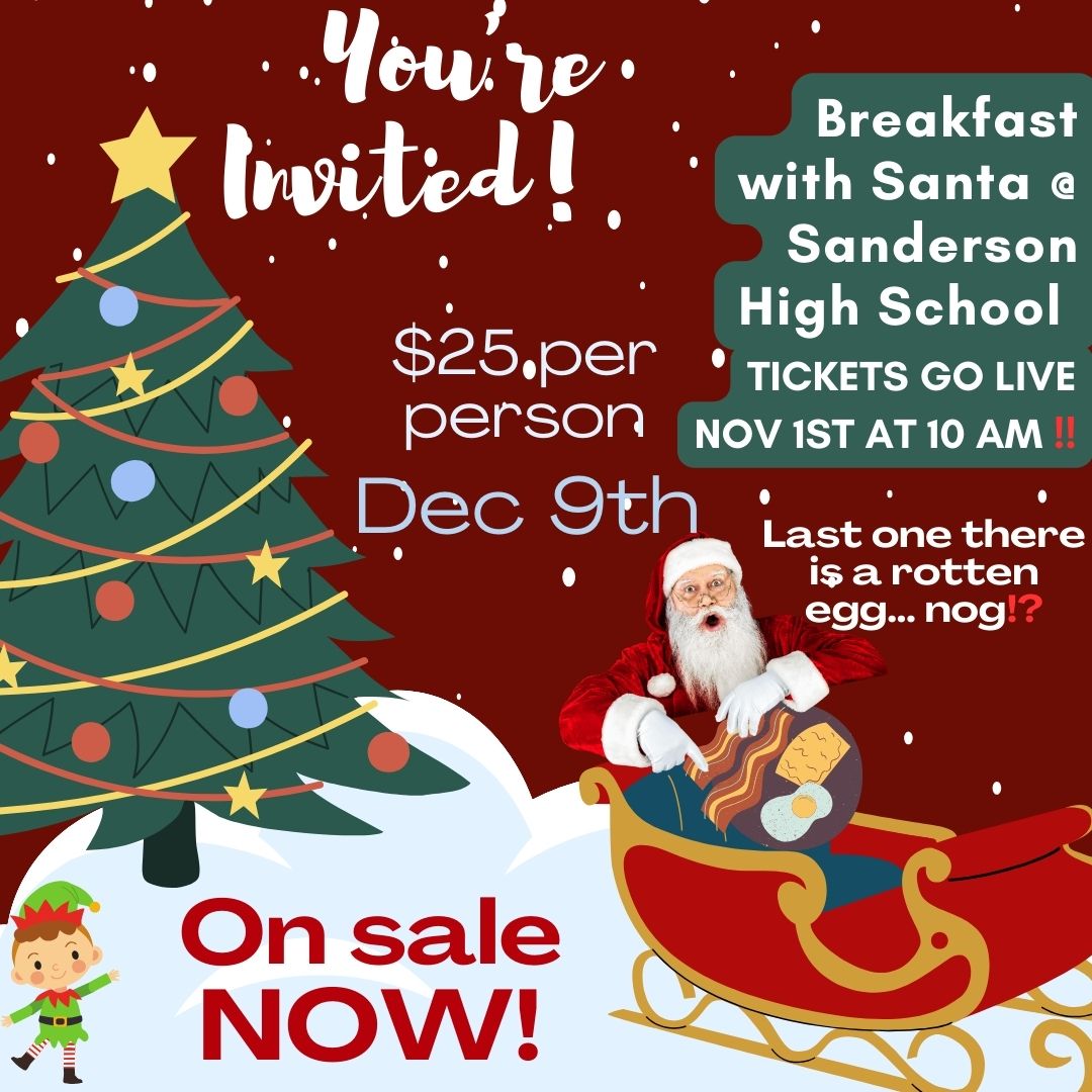 Tickets are on sale now for DECA's Breakfast with Santa! 
Ticket information can be found at:
bit.ly/SHSDECA_Breakf…

Get your tickets to join us on Saturday, Dec. 9 for Santa, Storytime, Arts &amp; Crafts, and more.