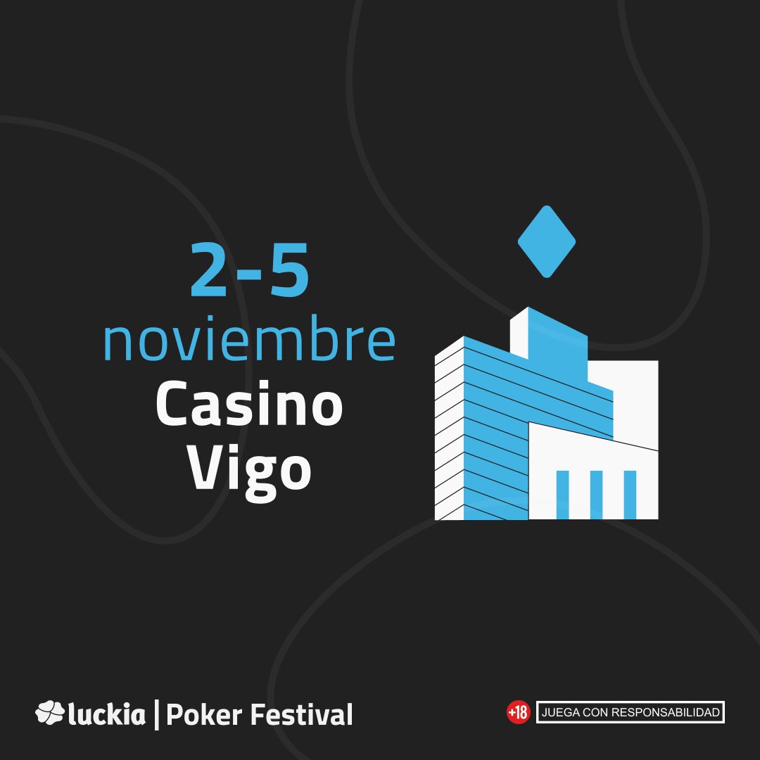 LuckiaPokerFest's tweet photo. La parada de Casino de Vigo ya casi está aquí 😍
Pero... ¿Todavía no te has apuntado? 😱 Consulta toda la información en https://t.co/iARUoPOLcj #LPF23 #LuckiaPokerFestival https://t.co/m4hTskRP4K