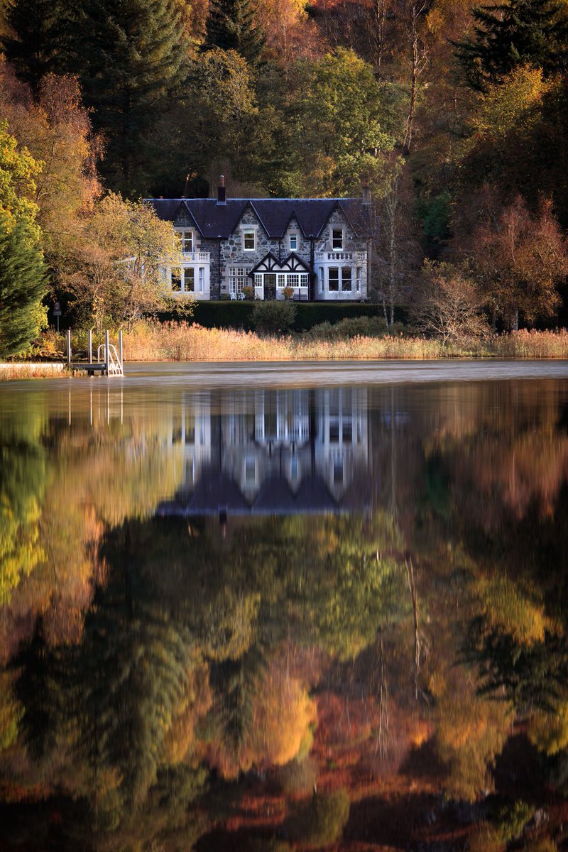 Autumn in the Trossachs. Scotland is looking stunning at the moment, with many areas peaking with autumnal colours. Loch Ard in the #Trossachs was looking fantastic last week, and when you get the mirror-like reflections at dawn, it's a photographers playground. @VisitScotland