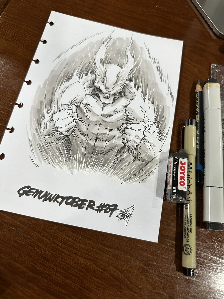 markusmanson's tweet photo. Day 26 of #Genuinktober
“Beast”
Beast mode means no mercy.
@inktober
#GenuineUndead #UndeadOctober #Inktober #Inktober2023 #MarkusManson https://t.co/BZpVoLEF2i