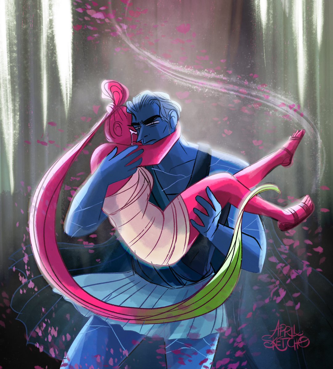 aprilheather's tweet photo. “And no hitting the ground twice.” Episode 190 redraw. (Lore Olympus fanart) https://t.co/vRVtGl1Yv7