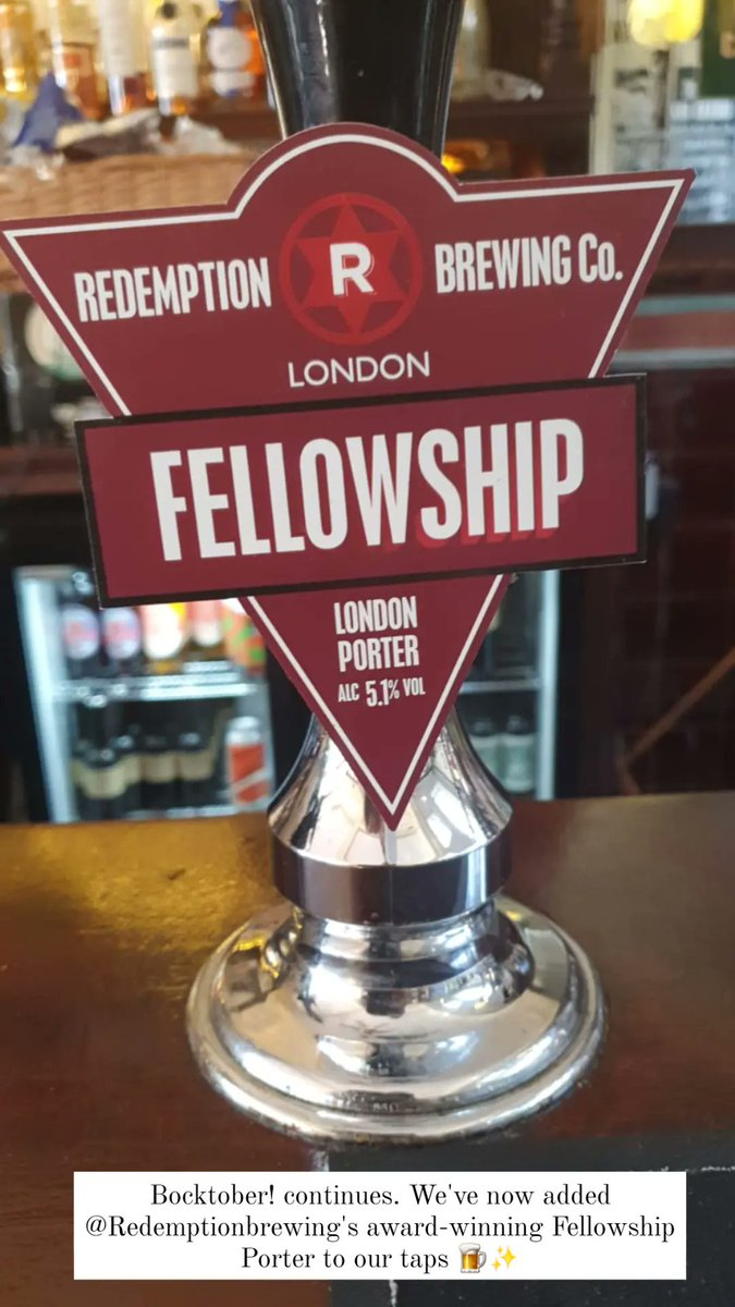 TheQueens_Head's tweet image. Bocktober! continues. We've now added @RedemptionBrew's award-winning Fellowship Porter to our taps. That's 7 delicious, dark and seasonal brews to enjoy by us off draught. Plus,we've lots of cans in the fridges too 🍺✨️

#Bocktober! #Day2 #DarkBeerFestival