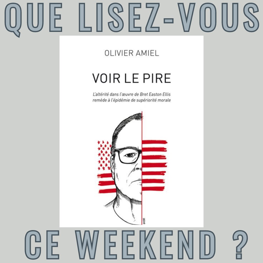 Ce weekend, French Press lit Voir le pire: L'altérité dans l'oeuvre de Bret Easton Ellis remède à l'épidémie de supériorité morale d'<a href="/OlivierAmiel/">Olivier Amiel</a>. Toute l'équipe French Press vous recommande chaleureusement ce récit touchant ! Et vous, que lisez-vous ce weekend ?