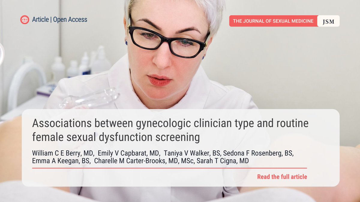 essm_tweets's tweet photo. #FemaleSexualDysfunction (#FSD) is a common problem in the United States; however, only 14% to 40% of women are screened by their health care clinicians. Read more about differences in #screening recommendations and #practises. 🙌🏻🔗 https://t.co/Z4oMDoSBuF
#SexualMedicine #ESSM https://t.co/6OAEs8Cae2