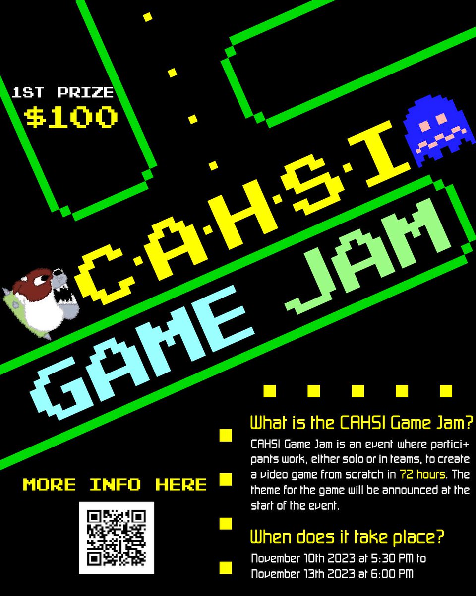 cahsi_uprm's tweet photo. 🎮 Join the CAHSI Game Jam. a 72-hour video game creation challenge!

📅 Nov 10 - 13
📍 Hybrid Format
🏆 1st Prize: $100

More info:
👾 https://t.co/QUsDPHTseO

Don't miss this opportunity to bring your game idea to life! 🕹️💥 

#CAHSI #GameJam #UPRM https://t.co/aGfTeqvGvv