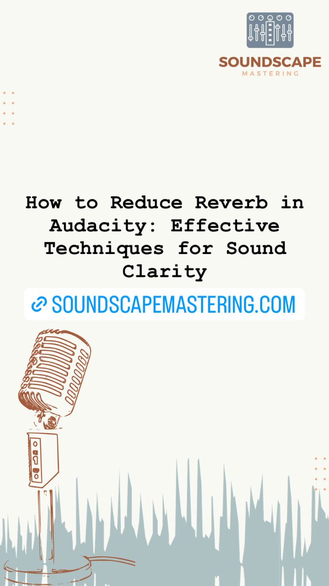 SoundScapeMSTR's tweet photo. When working on audio projects, it’s essential to ensure the sound quality is top-notch. One common issue that may arise is reverb, which can make the audio sound echoey and unprofessional.

https://t.co/4KwwasBOcl https://t.co/TDP0cyvaKg