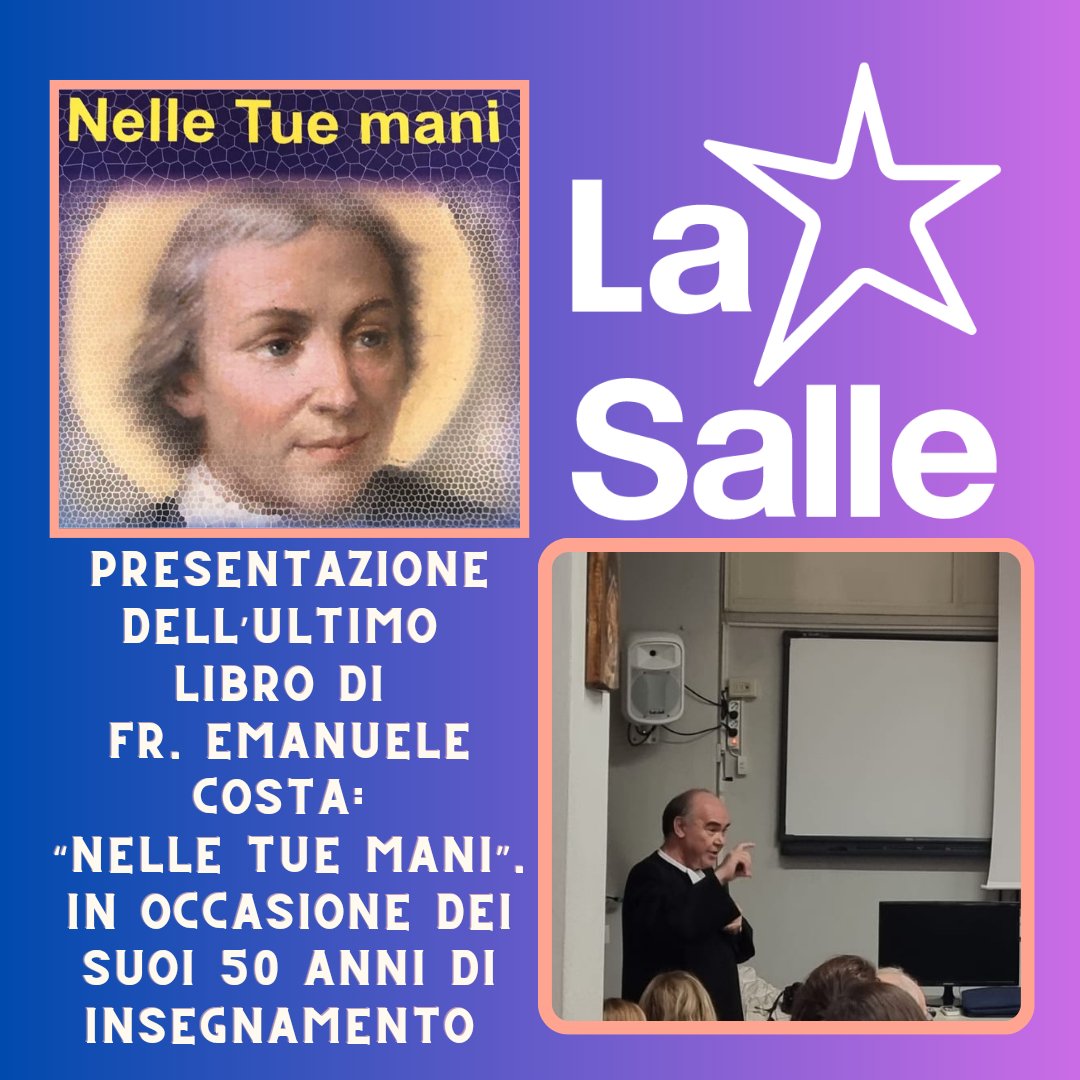 s_merode's tweet photo. Il primo Martedì Lasalliano dell'anno ha visto la partecipazione di tantissimi docenti, studenti e genitori. Frère Emanuele ha raccontato i suoi 50 anni di insegnamento e la sua inesauribile voglia di scuola! Il racconto è stato raccolto nel suo ultimo libro:"Nelle Tue mani" https://t.co/8zQTWm4IWQ
