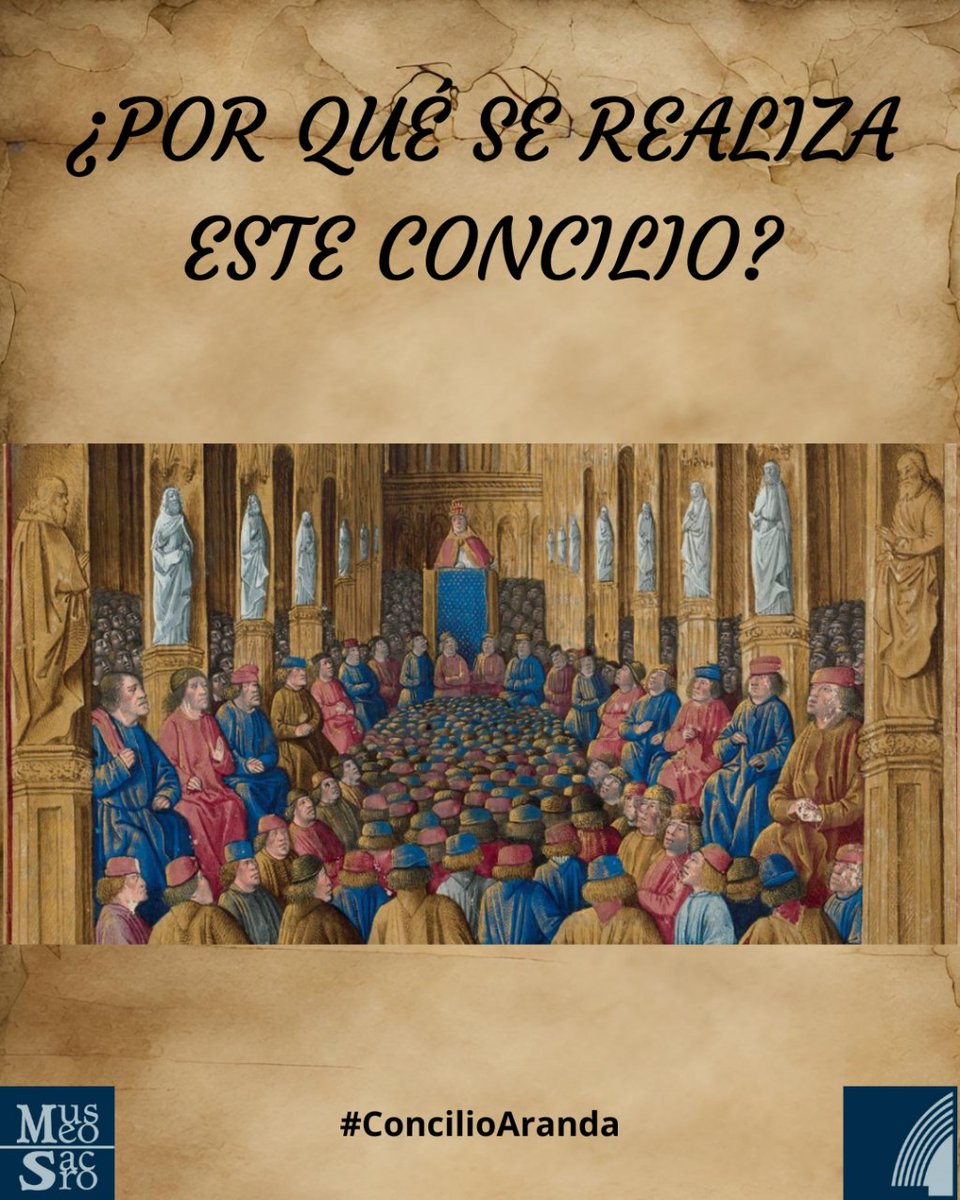 MSSanJuanAranda's tweet photo. Continuamos con nuestro repaso del #ConcilioAranda
Ya hemos visto como Isabel llegó a Aranda en octubre de 1473 y qué es un Concilio, pero
¿POR QUÉ SE REALIZA ESTE CONCILIO?
Vamos a verlo: https://t.co/dcTd69gHpj